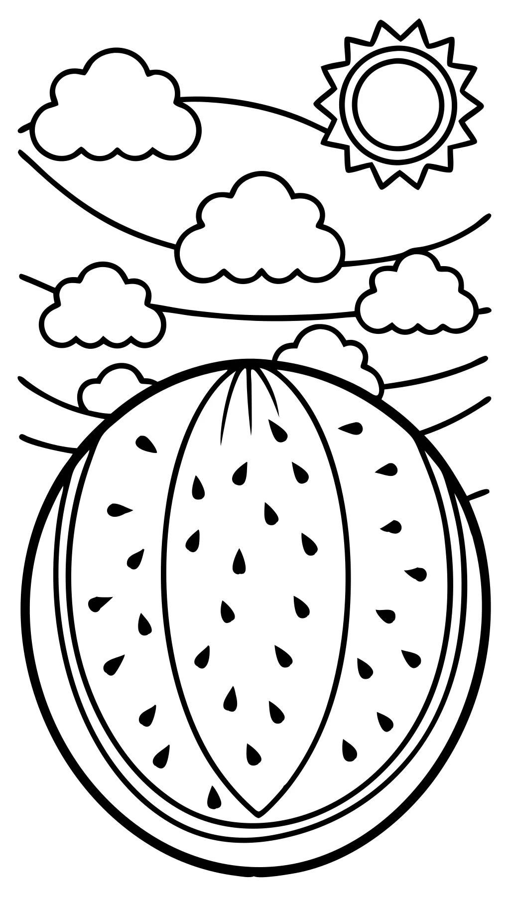 watermellon coloring page